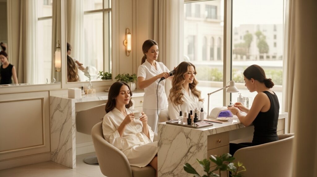 Hair wash and scalp massage at Rojanan Beauty in Azizi Riviera, Dubai for a relaxing self-care start
